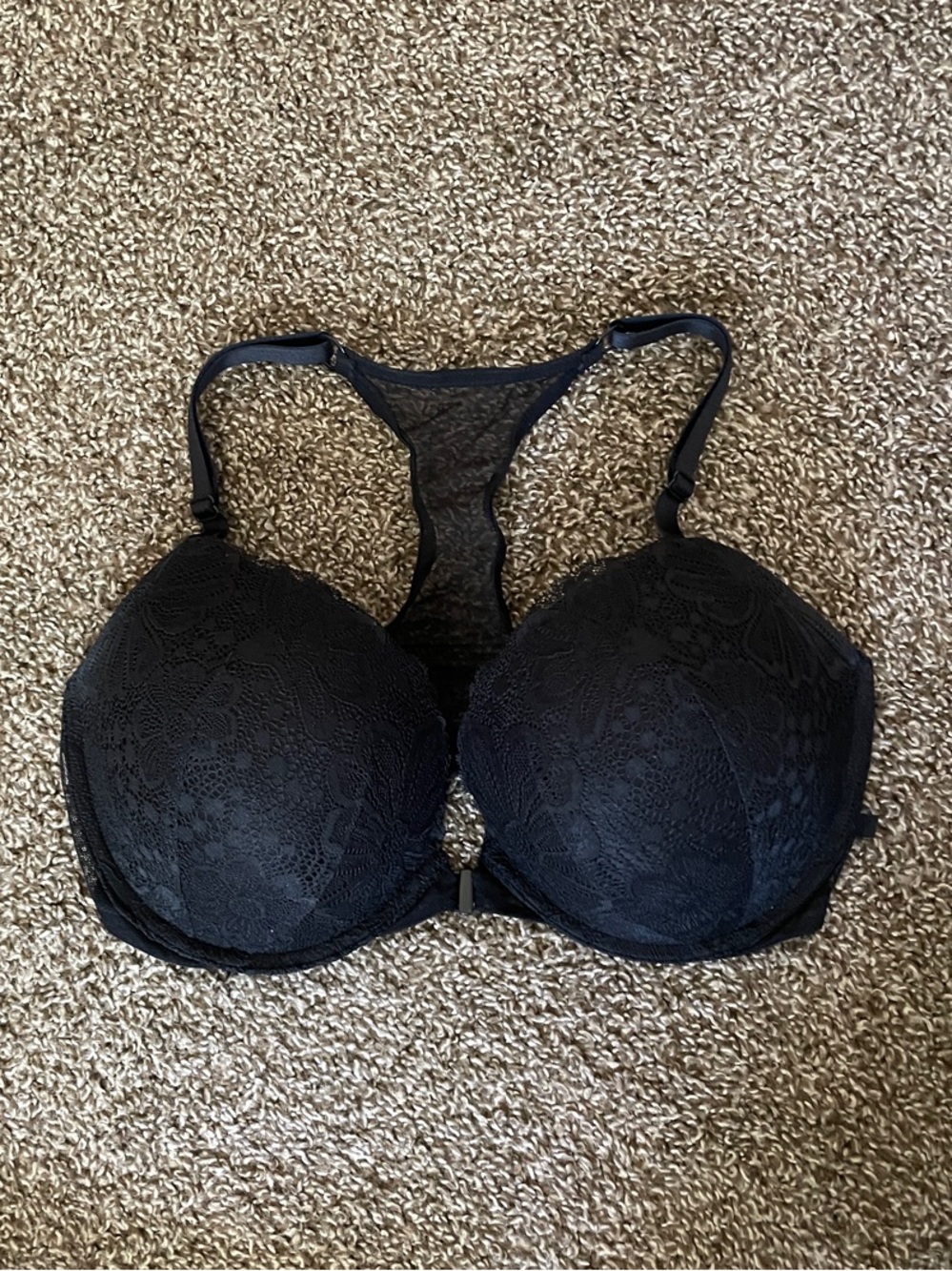 Victoria's Secret Black Lace Racerback Bra